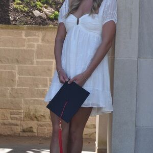 Lulu's White Textured mini Dress